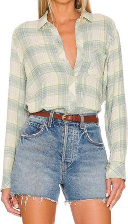 Rails Brady Button Down Shirt In Sage Lemon