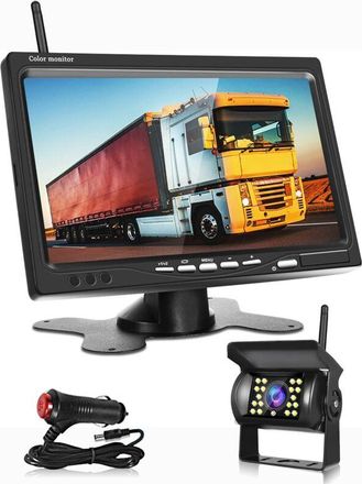 OEM C&aacute;mara De Visi&oacute;n Trasera Inal&aacute;mbrica - Monitor Lcd De 7 Pulgadas - Visi&oacute;n Nocturna Ip67 - &Aacute;ngulo De 170&deg; - F&aacute;cil Instalaci&oacute;n Para Autocaravanas Y Cami