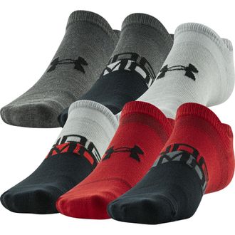 Under Armour Mens Essential Lite No Show Socks, 6-Pairs