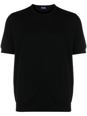 Drumohr T-shirt in maglia fine - Nero