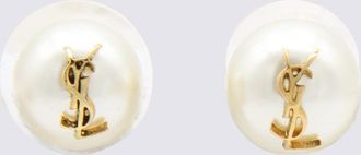 Saint Laurent Pearl Metal Earrings