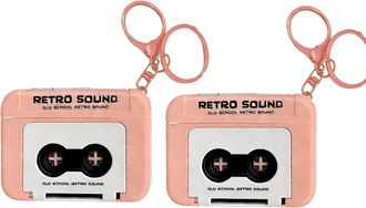 Generic Cassette Player Keychain, Retro Tape Sound Recorder Music Bag Charm, Funny Mini Cassette Tapes Voice Recorder Keyring, Novelty Cassettes Tapes Player 