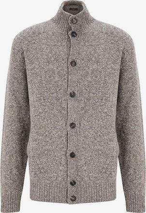 Zanone Strickjacke aus meliertem Stoff Chioto