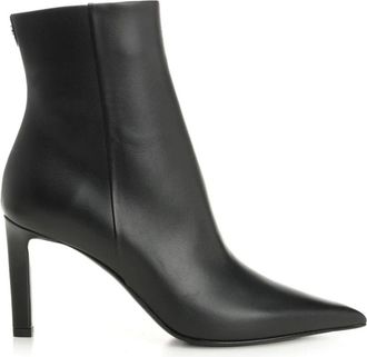 Jimmy Choo London Frankie Enkellaarsjes - Dames - Laarzen met Hak - Zwart - 37 1/2 EU - Leer - Schoenen