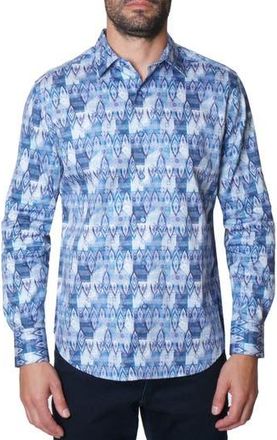 Robert Graham Diamond Print Button-Up Shirt in Multi at Nordstrom Rack, Size Xx-Large