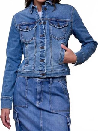 Hidden Jeans Fitted Trucker Jacket In Medium Wash