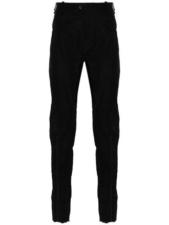 Masnada contrast-stitching tapered trousers - Black