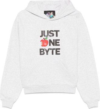 Coperni Womens Comfy Cotton Blend Hoodie - Light Grey - Size Medium