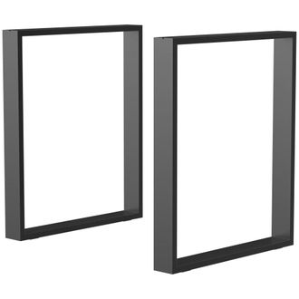 HOMCOM Patas para mesa 60x8x72 cm negro