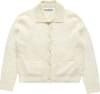 Acne Studios Cashmere Cardigan - Dames - Vesten - Wit - M - Kasjmier - Truien & Vesten