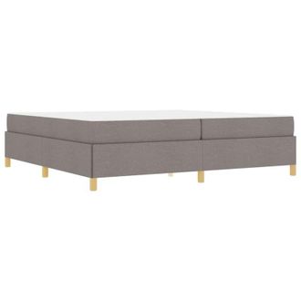 vidaXL Vidaxl - Cama Tipo Box Spring Taupe Y Blanco 200 X 200 Cm Tela