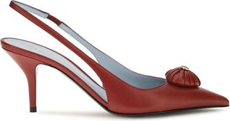 Valentino Garavani Red Slingback Leather Pumps