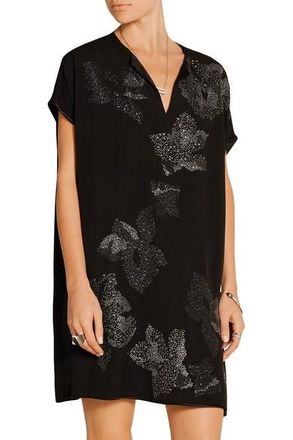 Diane Von F&uuml;rstenberg Diane Von Furstenberg Kora embellished crepe de chine mini dress Size XS