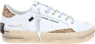 Crime London Schoenen, Dames, Wit, 40 EU, Leer, SK8 Deluxe Tequila Night
