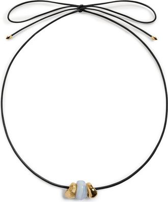 Monica Vinader Antica Gemstone Cord Necklace in 18K Gold Vermeil at Nordstrom