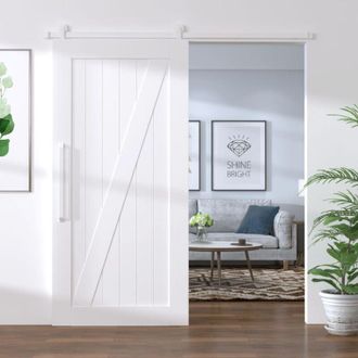 vidaXL Vidaxl - Kit Herrajes Para Puertas Correderas De Acero Blanco 200 Cm