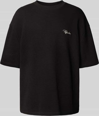 Pegador Oversized T-Shirt mit Label-Stitching in Black, Größe S