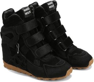 Naked Wolfe Element Wedge in Black Pony at Nordstrom, Size 39.5