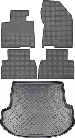 OEM Hyundai Santa Fe Iv Tm Suv (5 Puertas) Desde Agosto De 2018: Juego De Alfombrillas De Goma Para Coche + Alfombrilla Para Maletero