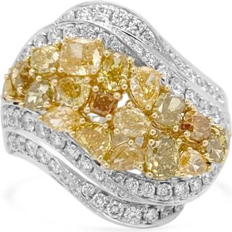 HYT Jewelry 18kt geel- en witgouden ring met diamant - Zilver