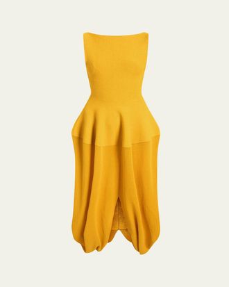 Proenza Schouler Sukki Sleeveless Draped Cocoon Midi Dress