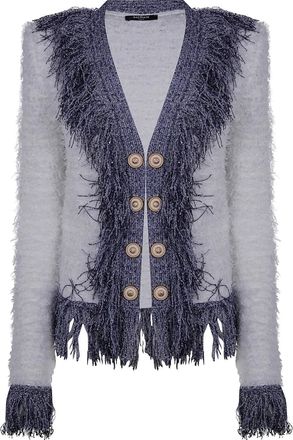 Balmain Giacca con frange - Bianco
