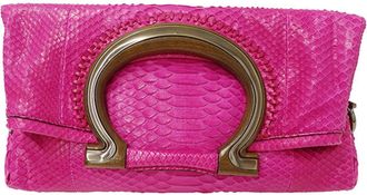 Ferragamo Gancini Bow Clutch Bag (Pre-Owned)