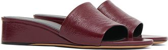 Mansur Gavriel Zeppa Leather Slide Wedge Sandal in Claret at Nordstrom, Size 39.5