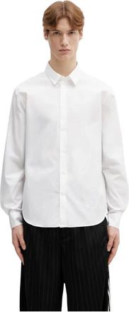 Maison Kitsun&eacute; Camicia Casual Handwriting - - Shirts - Uomo - Bianco - L