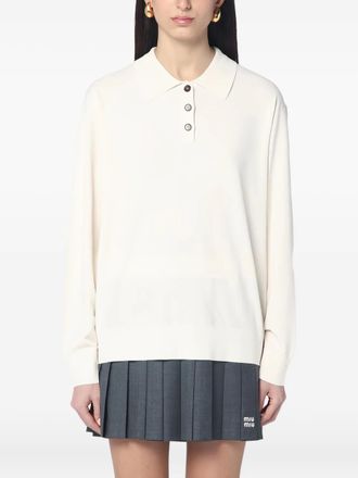 The Garment long sleeve polo shirt - women - Viscose/Polyester - 10 - Neutrals