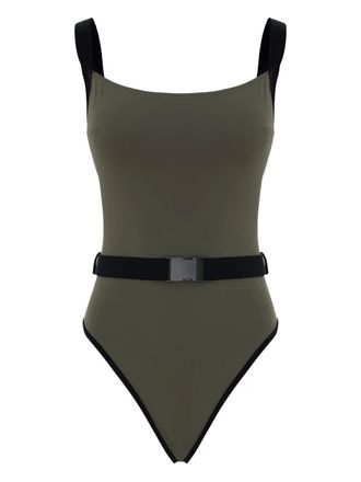 Noire Swimwear Miami swimsuit - women - Polyamide/Elastane - L - Green