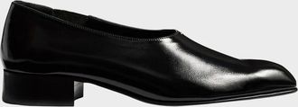 Khaite Colt Leather Slip-On Loafers