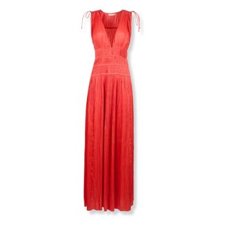 Ulla Johnson Maxi Dresses, female, Red, Size: S Tanseem Gown