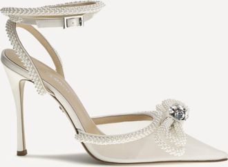 Mach & Mach D&eacute;collet&eacute; in raso con doppio fiocco decorato Woman 40