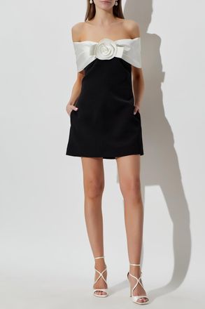 Self Portrait Off-shoulder Dress, Womens, Black