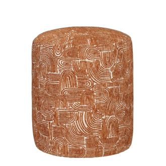 MiCa Decorations Taburete groove naranja h38xb31xl31cm