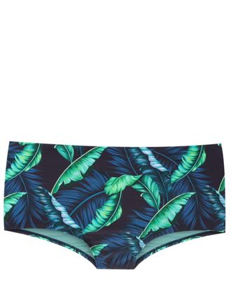 Lygia & Nanny Copacabana leaf-print swimming trunks - men - Spandex/Elastane/Polyamide - 40 - Blue