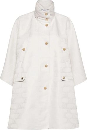 Max Mara Jassen White - Dames - Ponchos - Wit - ONE Size - Leer - Jassen