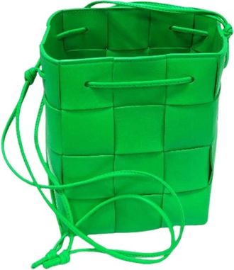 Bottega Veneta Pre-owned Bucket Bags, female, Green, Size: ONE SIZE Pre-owned Vintage Bucket Bag