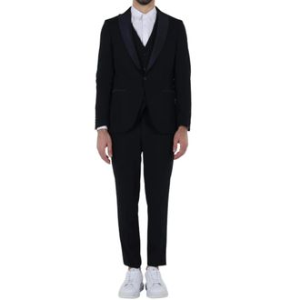 Bharnaba Kostuums, Heren, Zwart, L, Tweed, Klassiek Kostuum