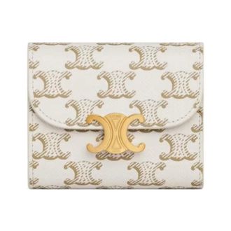 Celine Small Flap Wallet Triomphe - female - CELINE - Wallets & Cardholders - Multicolor - ONE SIZE - Accessories