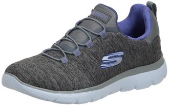 Skechers SUMMITS-QUICK GETAWAY, Womens Summits-Quick Getaway Trainers, Grey (Charcoal Mesh/Purple Trim Ccpr), 5.5 UK (38.5 EU)