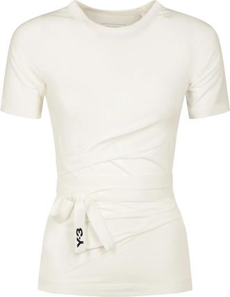 Yohji Yamamoto T-shirt - Dames - T-shirts - Wit - 2XS - Katoen - Tops