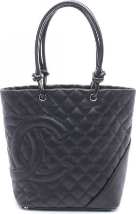 Chanel Black Cambon Ligne Handbag Tote Bag (Pre-Owned)