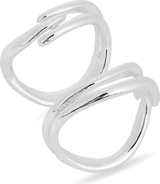 Leith Set of 2 Assorted Stacked Rings in Silver at Nordstrom Rack, Size Small/medium