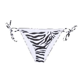 Gestuz Witte Tijger Bikini Broek - Dames - Badkleding - Wit - Maat: L