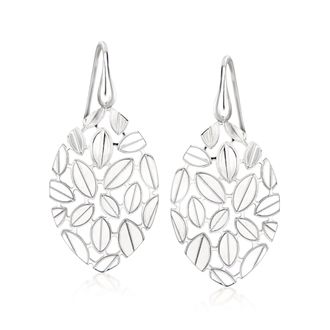 Ross-Simons Italian Sterling Silver Leaf Drop Earrings