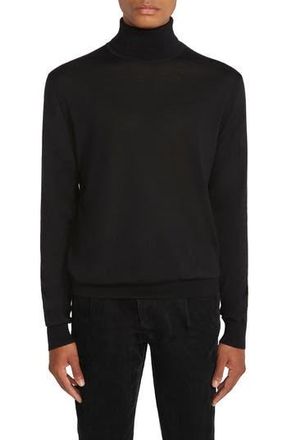 Jack Victor Wool, Silk & Cashmere Turtleneck Sweater in Black at Nordstrom Rack, Size Xx-Large