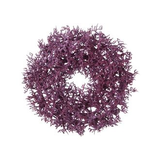 SIA D&eacute;co Corona de navidad decorativa de ramas artificiales violetas D30