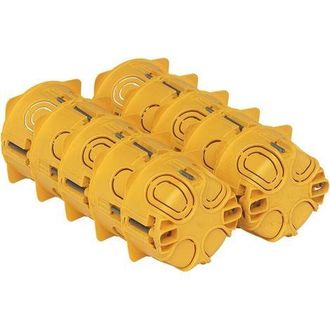 OEM Scatola Da Incasso Per Cartongesso - Compatibile Con Cartongesso, Compensato, Legno E Lamiera - Profondit&agrave; 40 Mm - Diametro Foro 67 Mm - Confezione Da